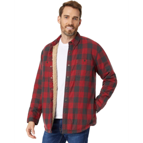 L.L.Bean Mens LLBean Sherpa Lined Scotch Plaid Shirt Long Sleeve Regular