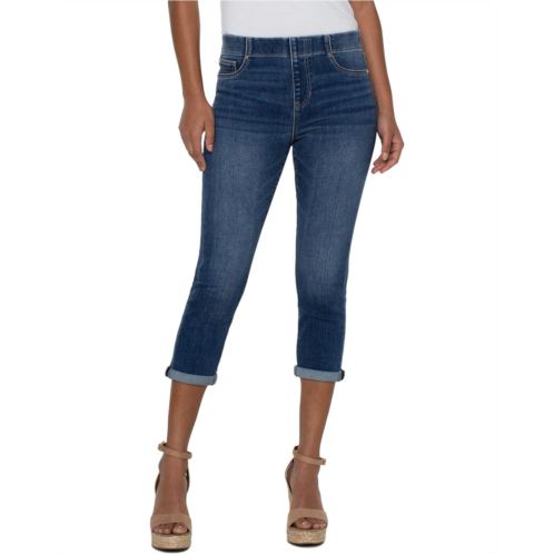 Liverpool Los Angeles Chloe Pull-On Crop Skinny with Rolled Cuff in Fowler