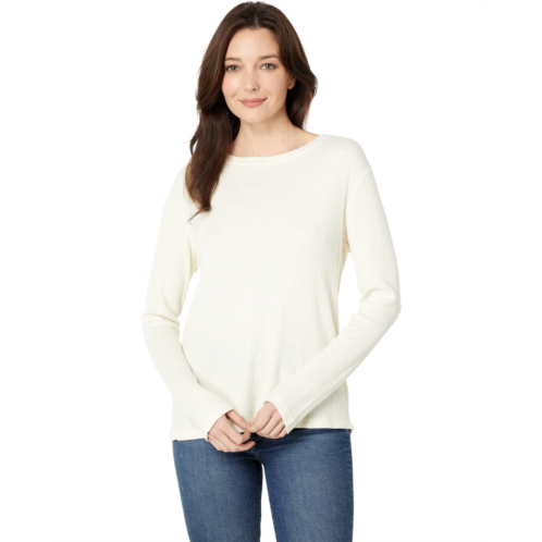 Womens Dylan by True Grit Waffle Long Sleeve Alex Crew