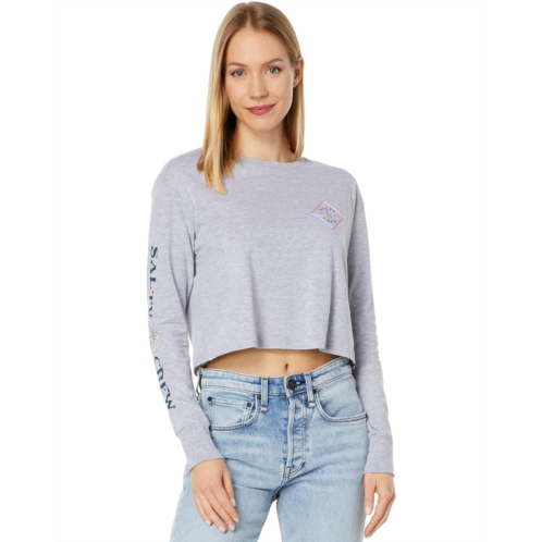 Salty Crew Optical Tippet Long Sleeve Crop Tee