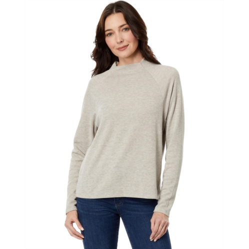 Bobi Los Angeles Mock Neck Raglan Top