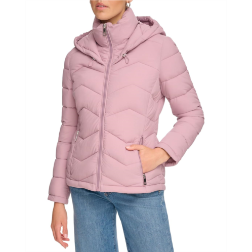 Womens Calvin Klein Lightweight Bibbed Puffer