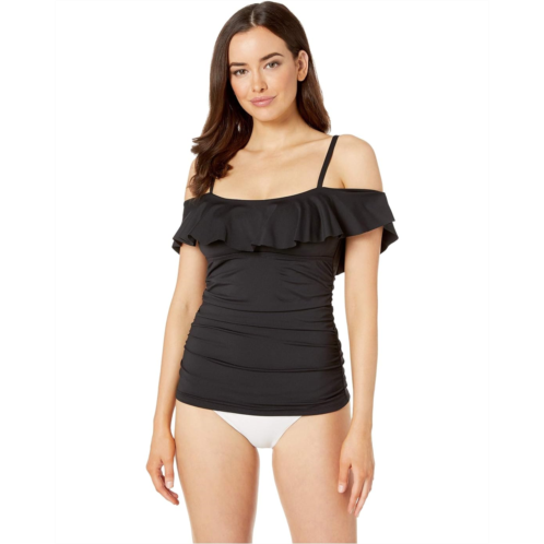 Tommy Bahama Pearl Over the Shoulder Flounce Tankini