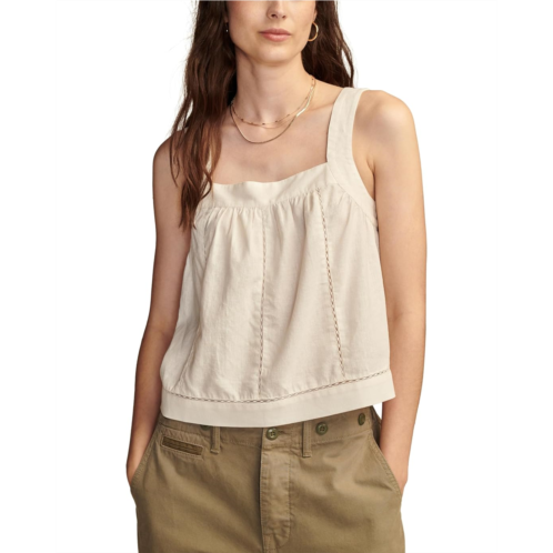 Lucky Brand Hemp Lace Cami Top