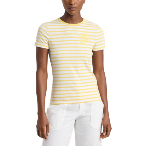 POLO RALPH LAUREN Striped Stretch Cotton Crew Neck Tee