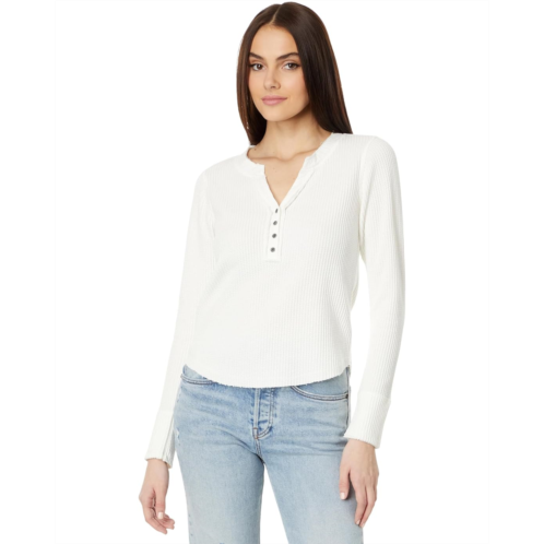 Lucky Brand Chunky Cropped Raw Edge Henley