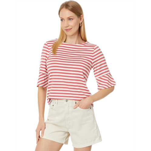 Tommy Hilfiger Striped Top With Flare Sleeve