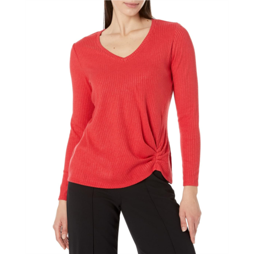 Womens NIC+ZOE Cozy Rib Twist Top