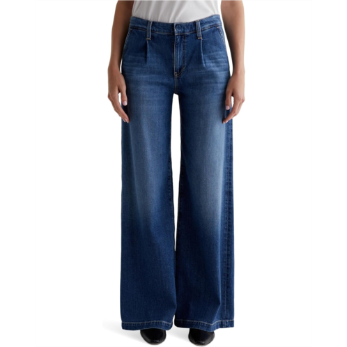 Womens AG Jeans Pleated Stella Wide Leg Palazzo in Provence