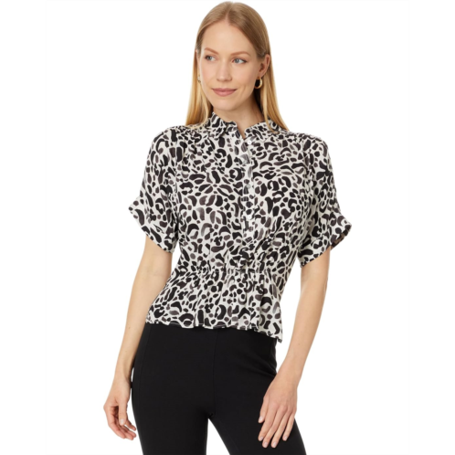 Womens NIC+ZOE Onyx Animal Top