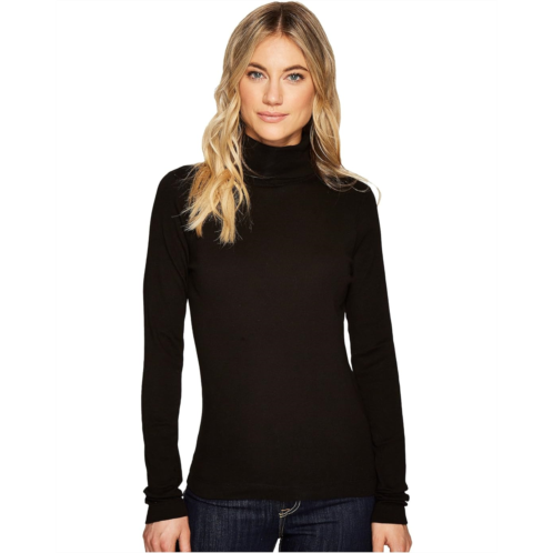 Three Dots Heritage Rib Long Sleeve Turtleneck