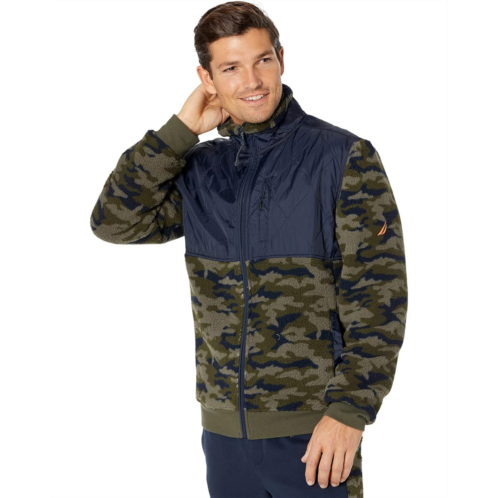 Nautica Quilted Camouflage Sherpa Fleece