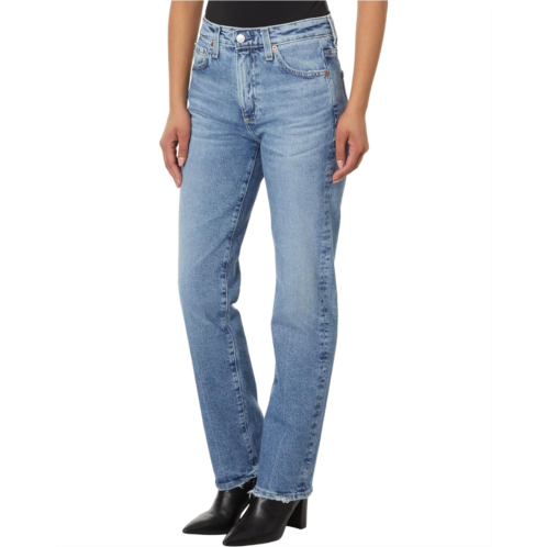 Womens AG Jeans Saige High-Rise Straight in 16 Years Cupola