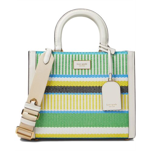 Kate Spade New York Manhattan Striped Woven Straw Small Tote