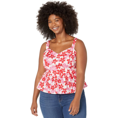 Draper James Plus Size Martie Tie Back Top in Exploded Daisies