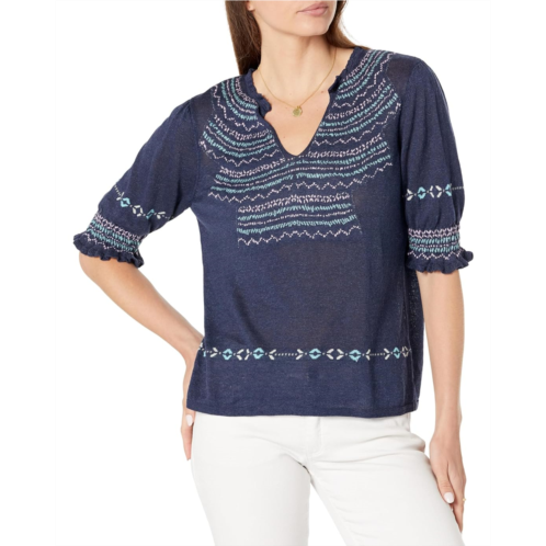 Womens NIC+ZOE Petite Intarsia Stitches Sweater