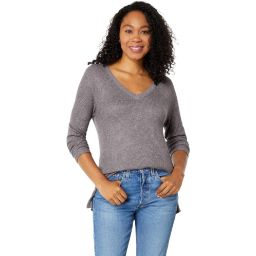 Womens Dylan by True Grit Waffle Raglan-V