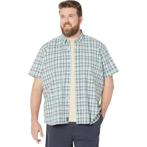 L.L.Bean Mens LLBean Comfort Stretch Chambray Shirt Short Sleeve Traditional Fit Plaid