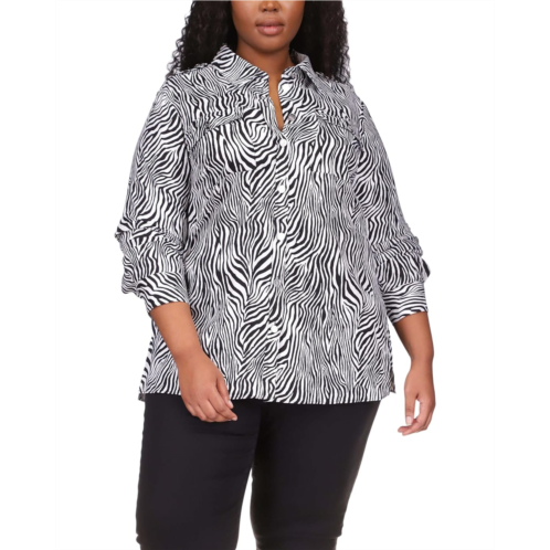 Womens MICHAEL Michael Kors Plus Size Graphic Zebra Tunic