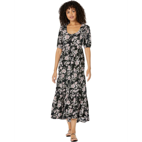 Saltwater Luxe Miki Sustainable Garden Paradise Short Sleeve Maxi Dress