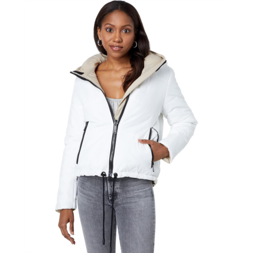 Sam Edelman Hooded Short Puffer with Drawcord Detail