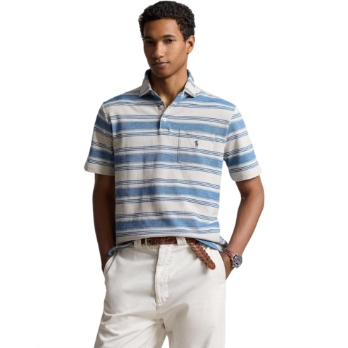 Mens Polo Ralph Lauren Classic Fit Striped Mesh Polo Shirt