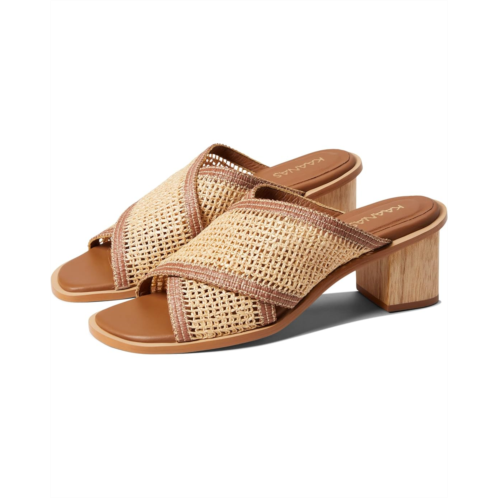 KAANAS Chia Crossover Fishnet Wood Heel