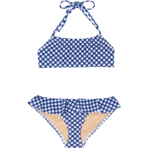 Toobydoo Gingham Ruffle Bandeau Bikini (Toddler/Little Kids/Big Kids)