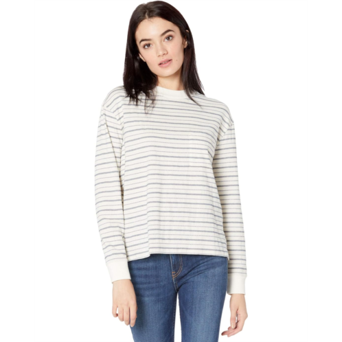 Madewell Mockneck Pocket Tee in Jacquard Stripe