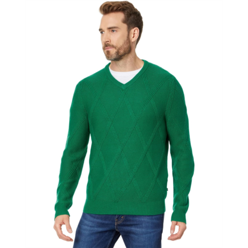 Nautica Sustainably Crafted Textured V-Neck Sweater