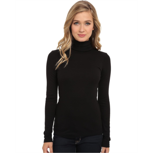 Womens Splendid 1x1 Classic Long Sleeve Turtleneck