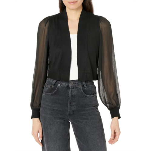 Calvin Klein Shrug with Chiffon Sheer Sleeves