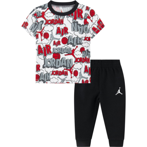 Jordan Kids Air Comic All Over Print Tee and Pants Set (Infant)