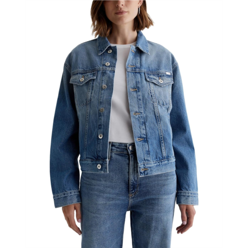 Womens AG Jeans Ramie Oversized Trucker Jacket