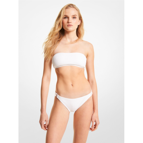 Michaelkors Textured Stretch Bandeau Bikini Top