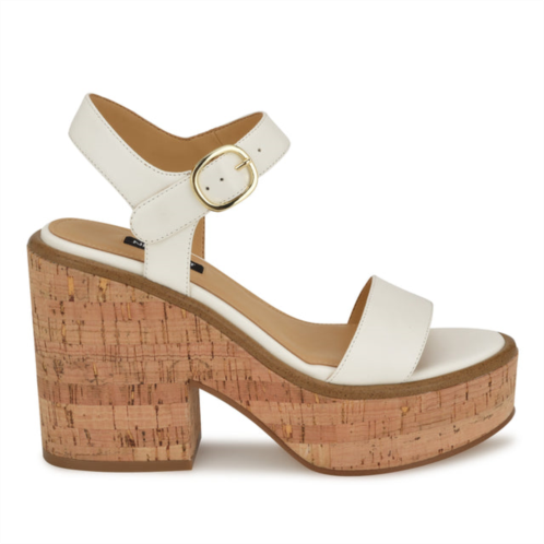 NINEWEST Amye Ankle Strap Wedge Sandals