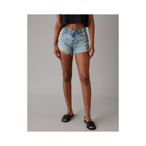 American Eagle AE Strigid Super High-Waisted Relaxed Ripped Denim Short