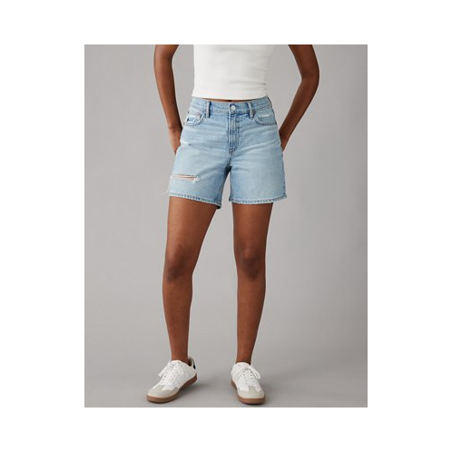 American Eagle AE Strigid Super High-Waisted 6 Relaxed Ripped Denim Short