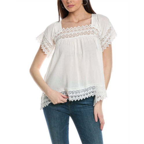 Rain lace-trim top