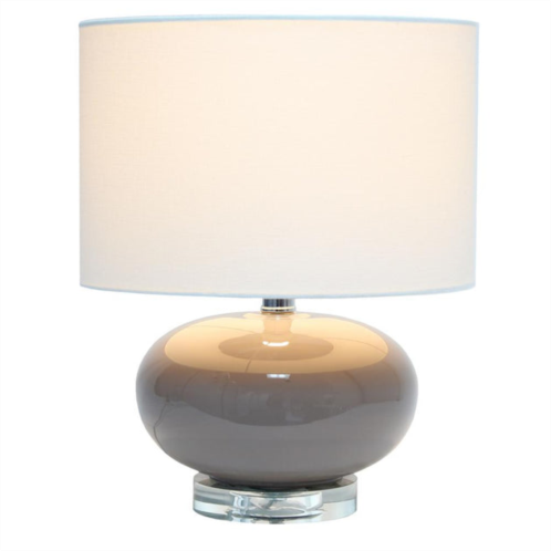 Elegant Designs 15.25modern ceramic egg standard bedside living room entryway table lamp