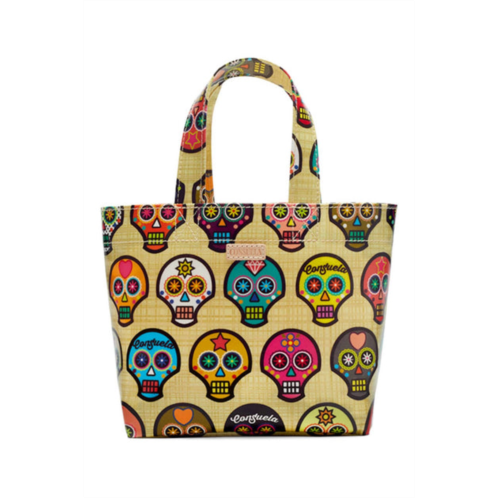 Consuela womens grab n go mini tote bag in sugar skulls