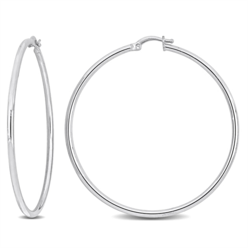 Mimi & Max 53x2mm hoop earrings in sterling silver