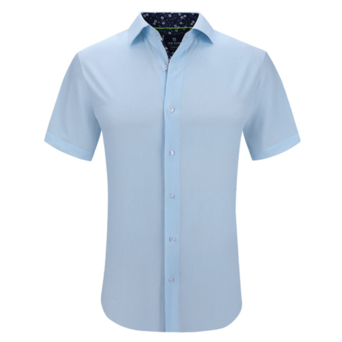 Tom Baine slim fit short sleeve performance stretch button down