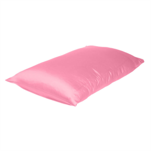 Homezia pink rose dreamy set of 2 silky satin queen pillowcases