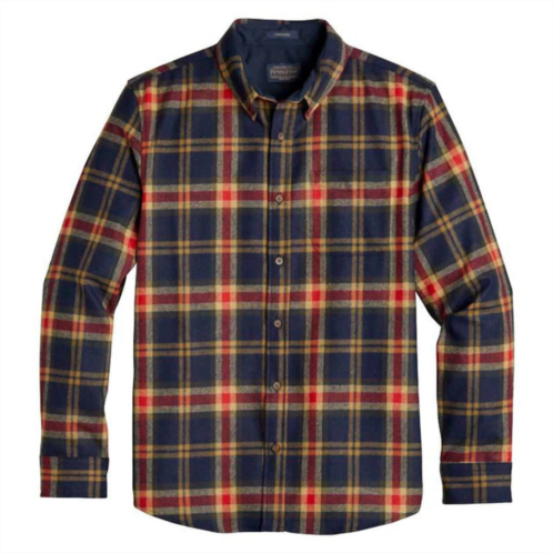 PENDLETON fireside button down shirt in navy/ red/ gold block plaid