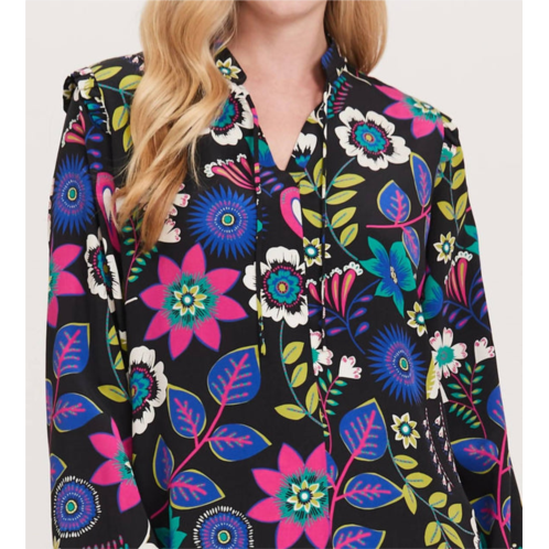 Tyler Boe maggie silk floral blouse in multi