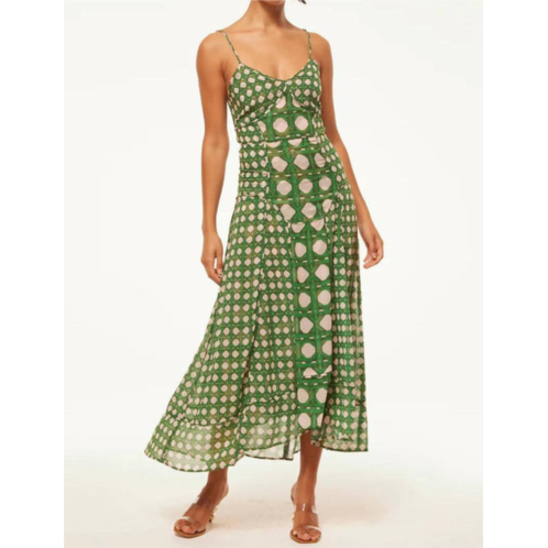 Misa Los Angeles mila midi dress in rattan tile mix