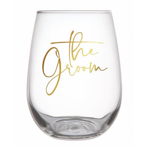 SLANT COLLECTIONS the groom stemless wine glass in transparent