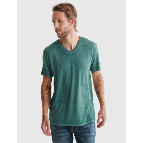 Lucky Brand mens venice burnout v-neck tee.