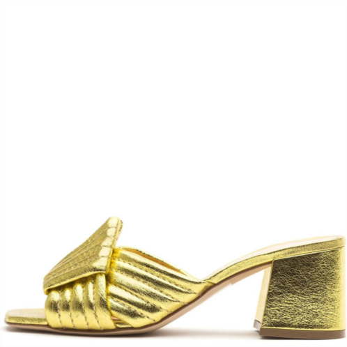 Rupert Sanderson apollo mule heels in gold